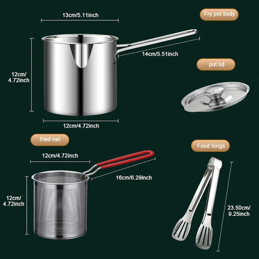 GoldenFry™ - Stainless Steel Deep Frying Pot for Crispy Perfection