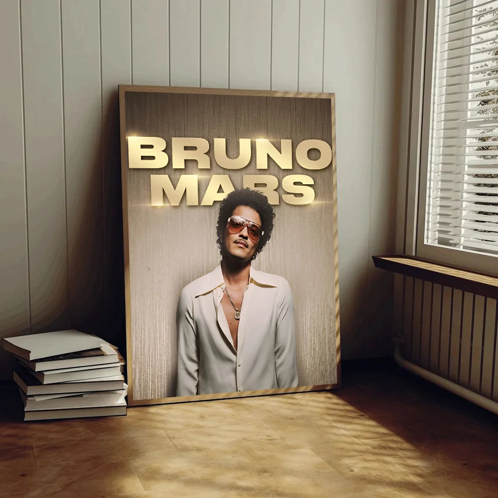 Bruno Mars Vintage Posters - Retro Posters for Home Room Wall Decor
