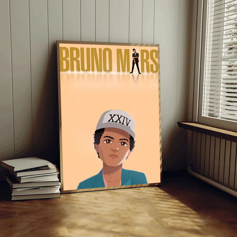 Bruno Mars Vintage Posters - Retro Posters for Home Room Wall Decor