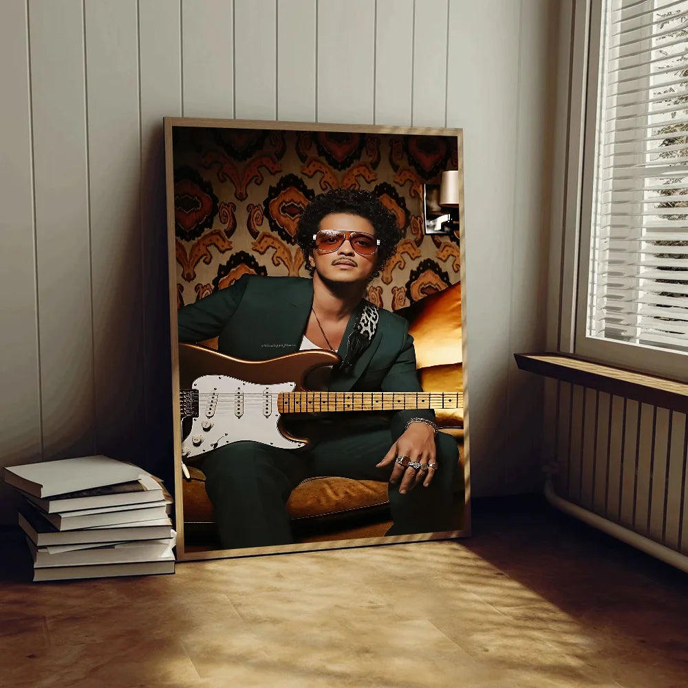 Bruno Mars Vintage Posters - Retro Posters for Home Room Wall Decor