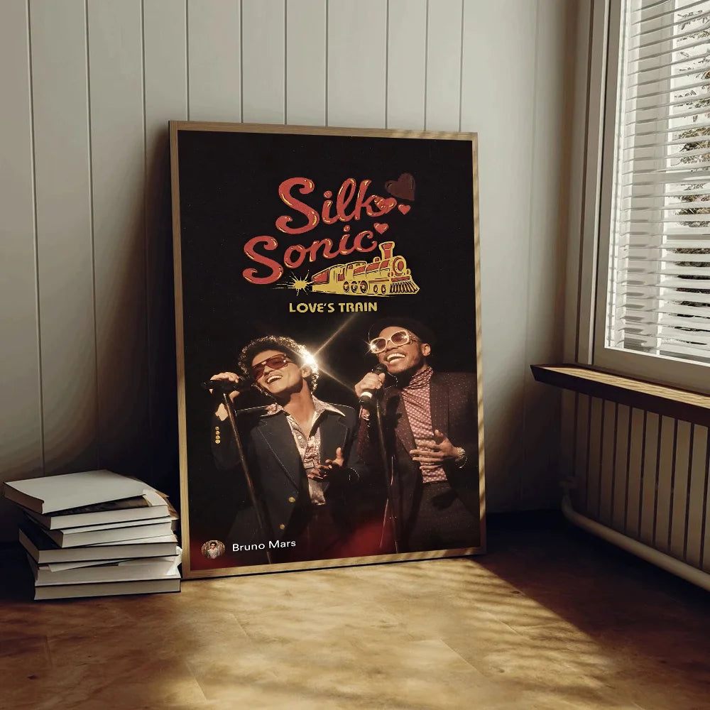 Bruno Mars Vintage Posters - Retro Posters for Home Room Wall Decor