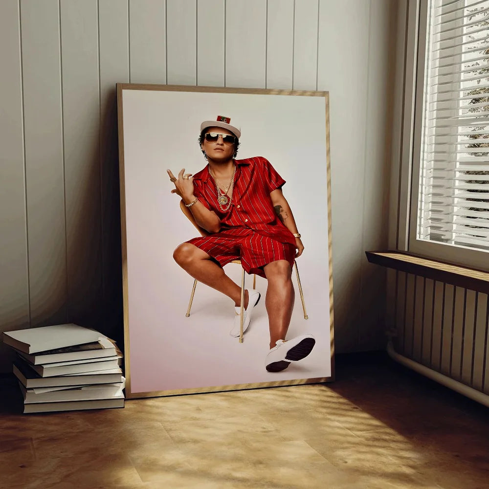 Bruno Mars Vintage Posters - Retro Posters for Home Room Wall Decor