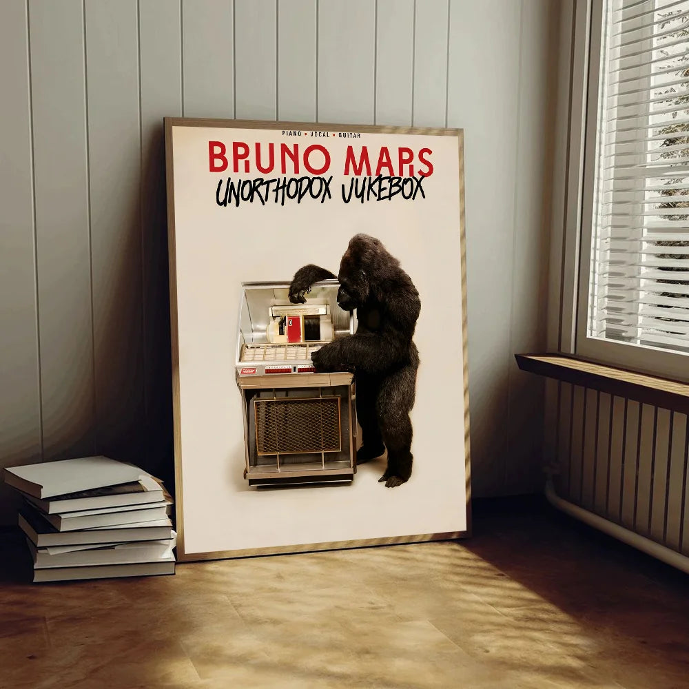 Bruno Mars Vintage Posters - Retro Posters for Home Room Wall Decor