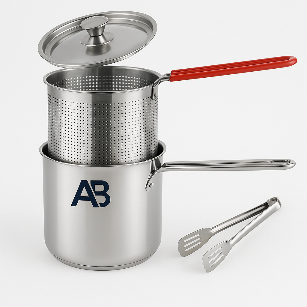 GoldenFry™ - Stainless Steel Deep Frying Pot for Crispy Perfection