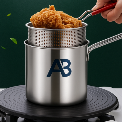 GoldenFry™ - Stainless Steel Deep Frying Pot for Crispy Perfection