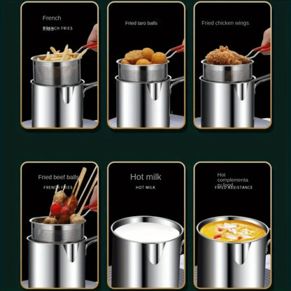 GoldenFry™ - Stainless Steel Deep Frying Pot for Crispy Perfection