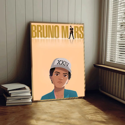 Bruno Mars Vintage Posters - Retro Posters for Home Room Wall Decor