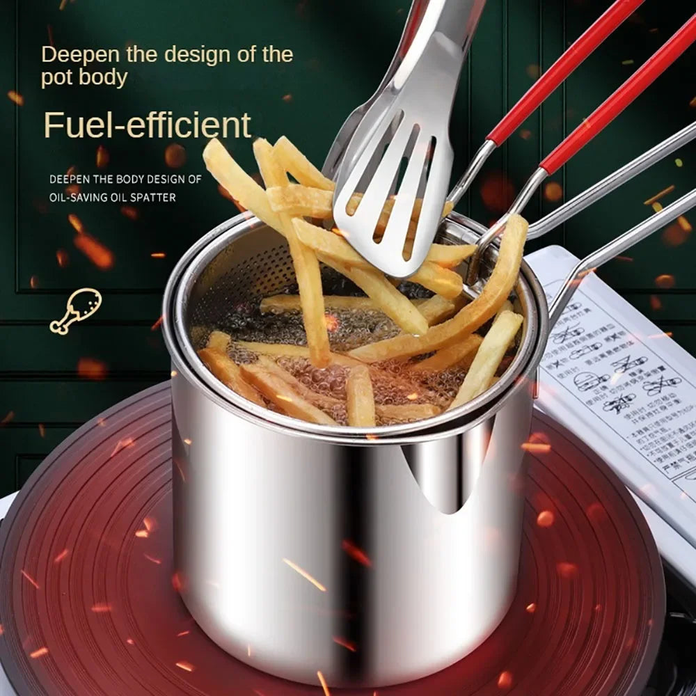 GoldenFry™ - Stainless Steel Deep Frying Pot for Crispy Perfection